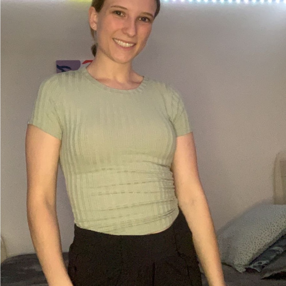 Ribbed crop tee